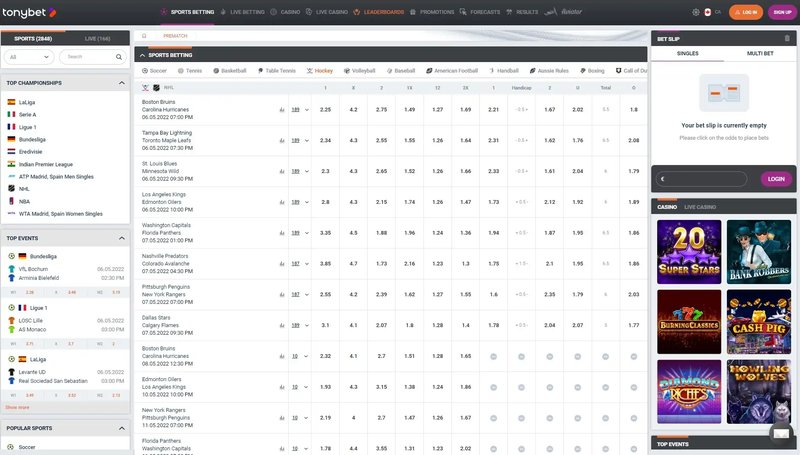 Les caractéristiques uniques de TonyBet Casino à explorer - aperçu